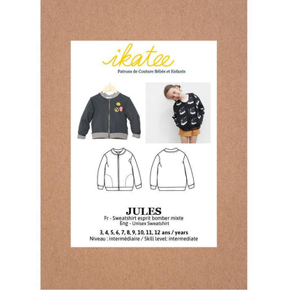 Ikatee - JULES Sweat Bomber - Kids 3-12Y - Paper Sewing Pattern