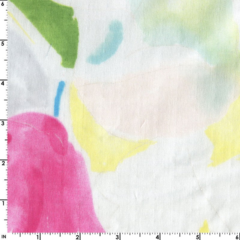 nani IRO - As it is - A - White and Pink - Double Gauze Fabric