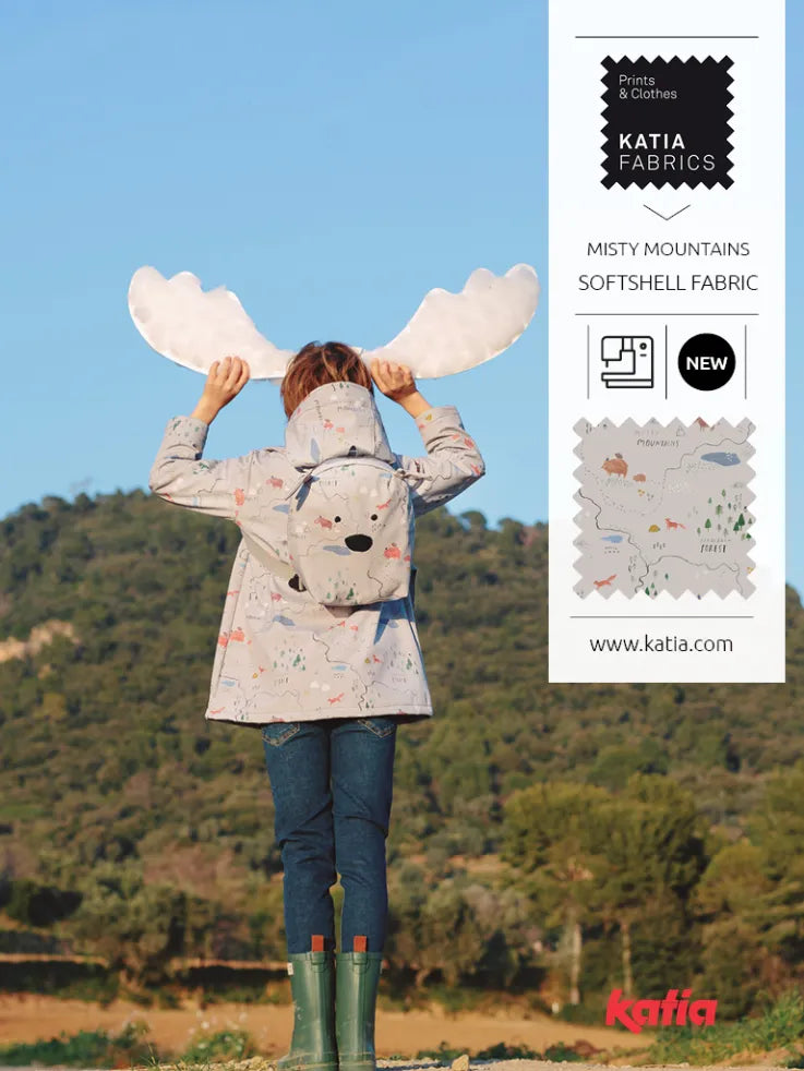 Misty Mountains Soft Shell Fleece Backed Riverside Fabrics