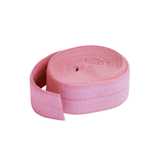 3/4" (20mm) Fold Over Elastic FOE - Medium Pink