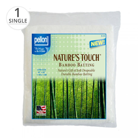 Nature's Touch Bamboo Batting with Scrim 45" x 60" Crib Size