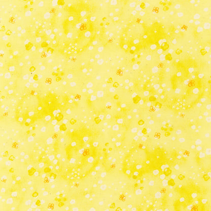 Water Garden Petals - Yellow - Digital Print - Cotton Fabric