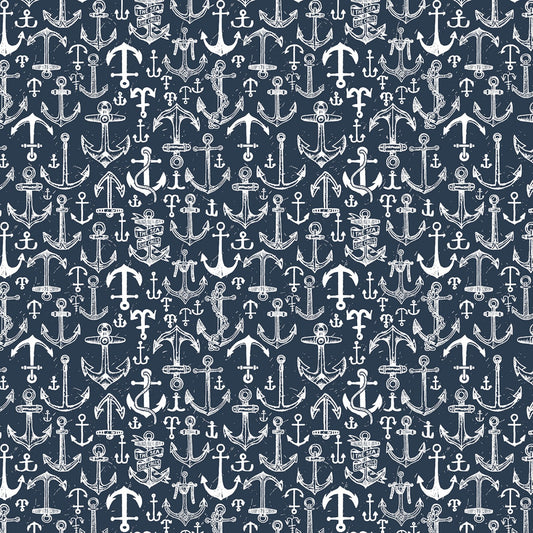 Eclipse Anchors - Cotton Fabric