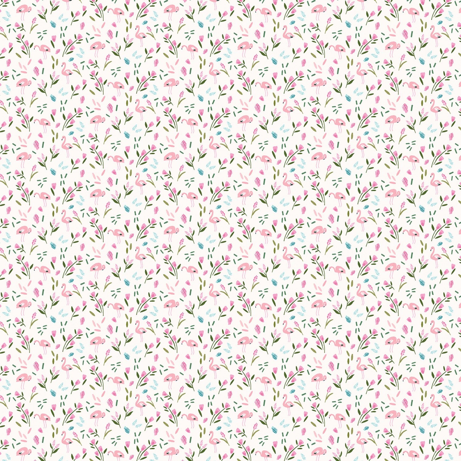 Dear Stella Lost Flamingo Jersey Knit - 1/2 Yard - Riverside Fabrics
