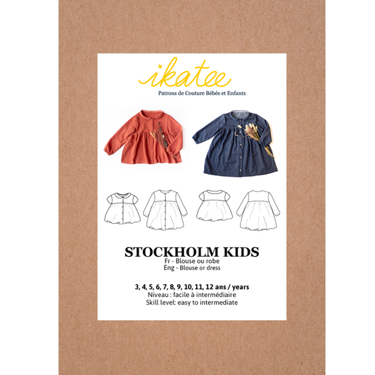 Ikatee - STOCKHOLM Shirt & Dress - Kids 3-12Y - Paper Sewing Pattern