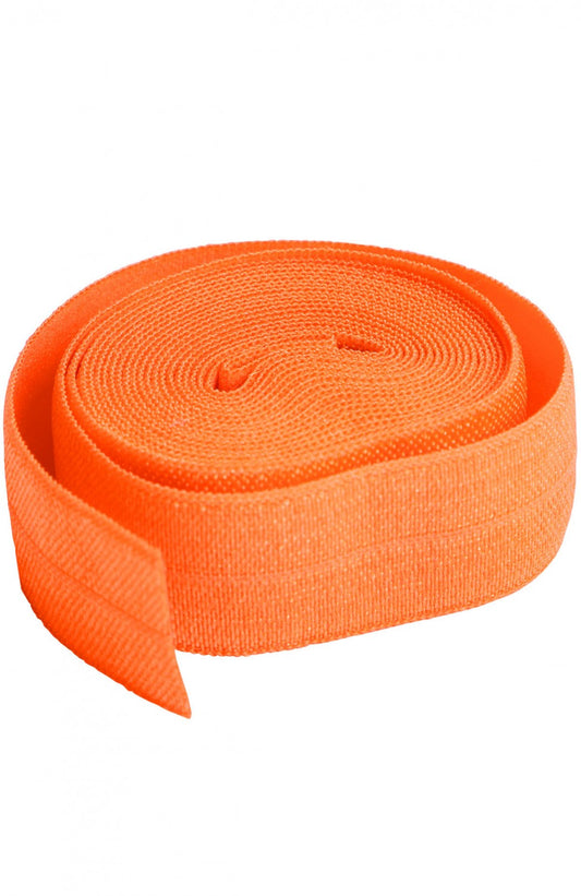 3/4" (20mm) Fold Over Elastic FOE - Orange - By The Yard