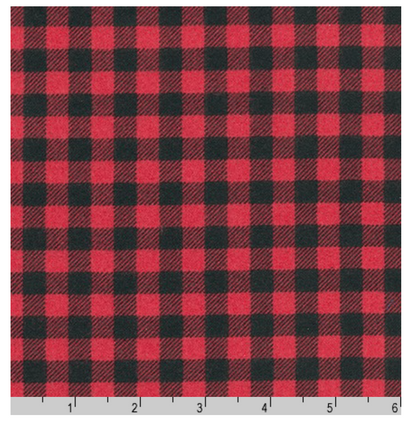 University of Louisville Cardinals Fleece Fabric Buffalo Check