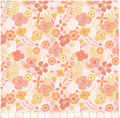 Jumbo Flowers - Coral - Cotton Poplin