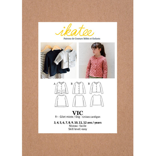 Ikatee - VIC Cardigan - Kids 3/12Y - Paper Sewing Pattern