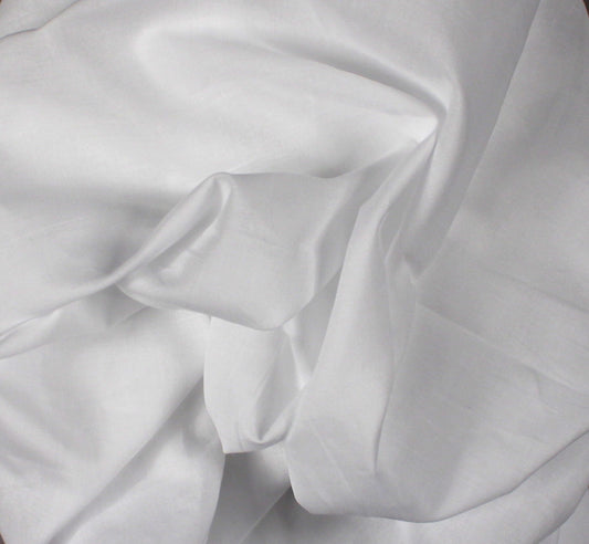 26" Remnant - Combed Cotton Batiste - White