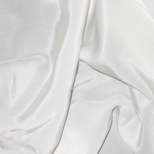 34" Remnant - Silk Crepe De Chine - Natural / Off White - PFD - 12 Momme Extra wide 55"