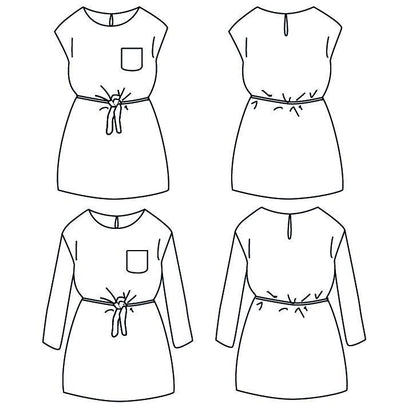 Ikatee - CORFOU Dress - 3 - 12 Years - Paper Sewing Pattern