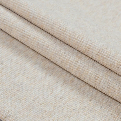 Bamboo Cotton Rib 2x2 - Heathered Almond - Natural Ribbed Knit – Riverside  Fabrics