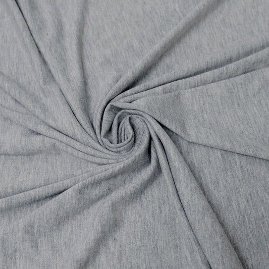 Muted Navy Cotton Interlock Jersey Fabric - Bolt…