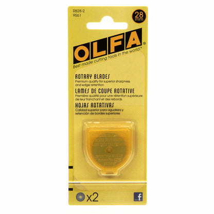 Olfa - 28mm Tungsten Tool Steel Rotary Blades - 2 pack