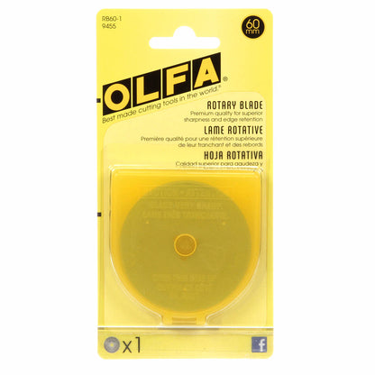 Olfa - 60mm Tungsten Tool Steel Rotary Blades - 1 pack